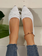 Pletene mokasine s mašnom