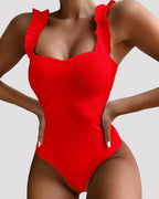 Ruffle Thong Bodysuit