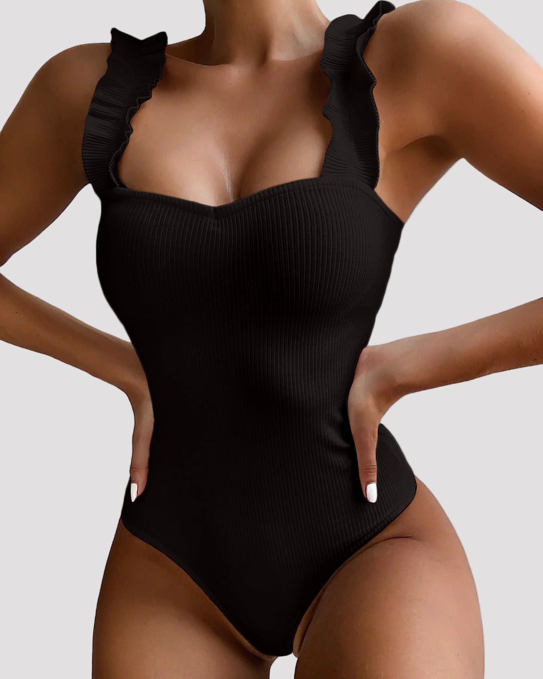 Ruffle Thong Bodysuit