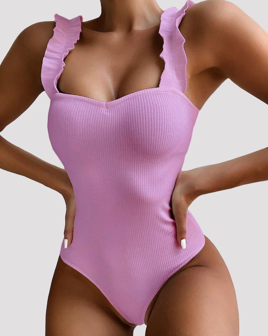 Ruffle Thong Bodysuit