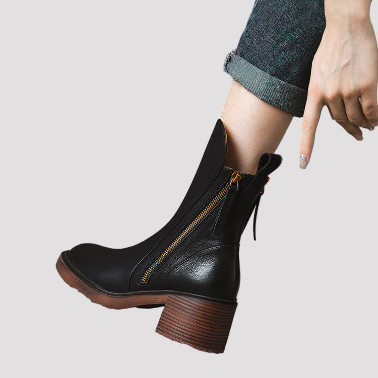 Klasične kožne gležnjače s patentnim zatvaračem