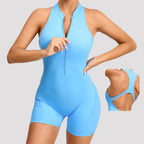 Zippered Bodysuit Shorts