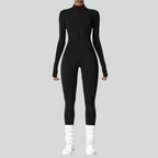 Zippered Long Sleeve Bodysuit Full Body