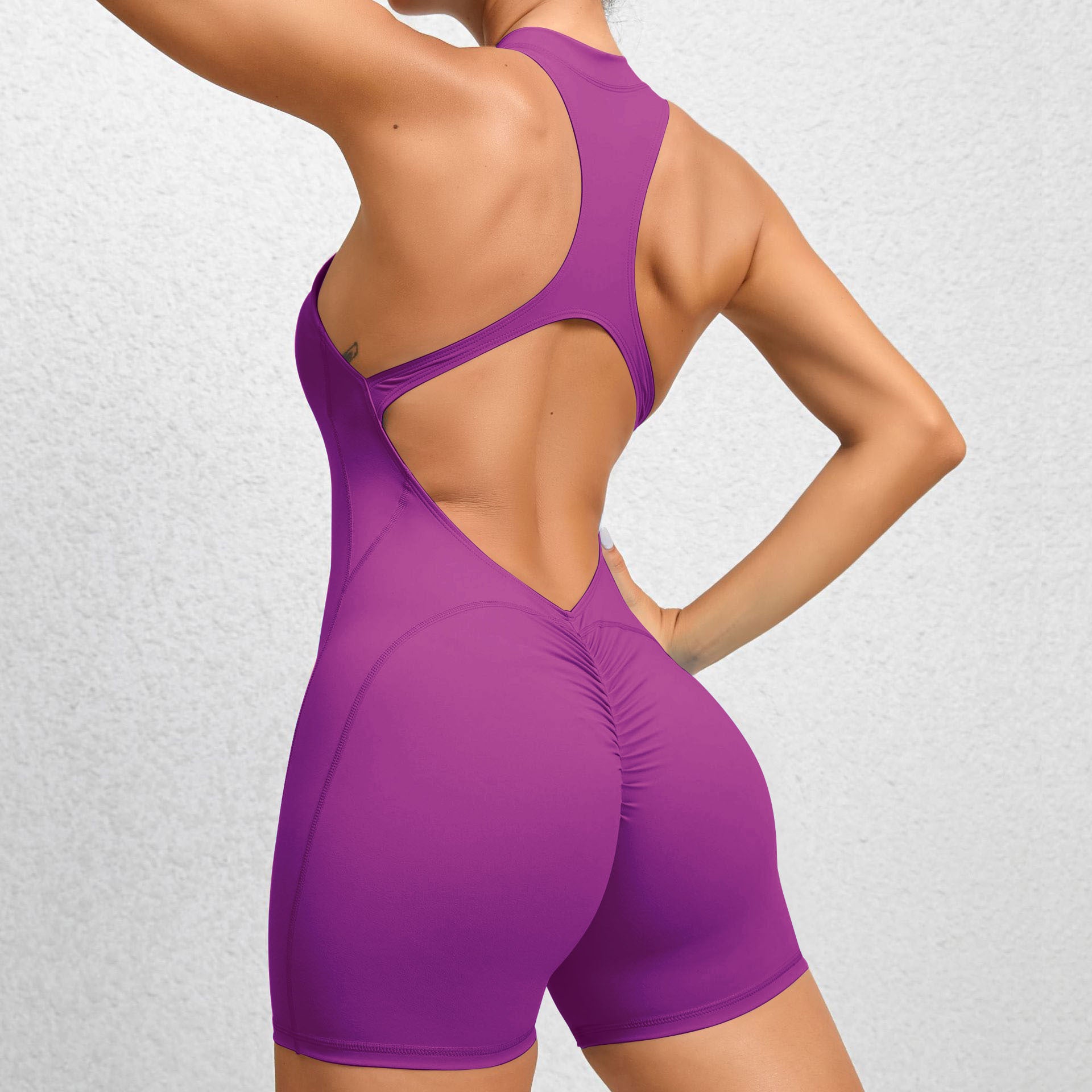 Zippered Bodysuit Shorts