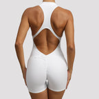 Zippered Bodysuit Shorts