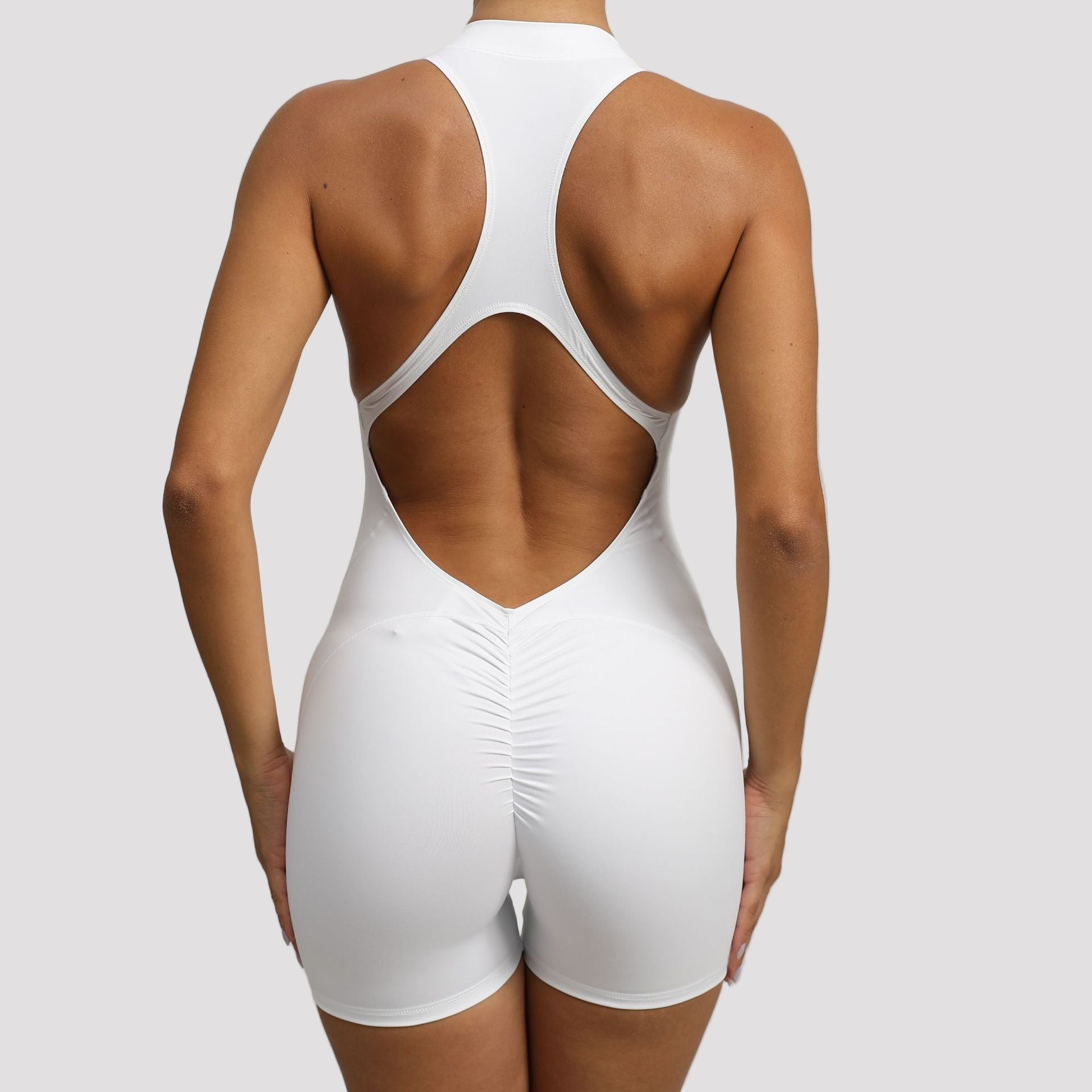 Zippered Bodysuit Shorts