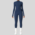 Zippered Long Sleeve Bodysuit Full Body