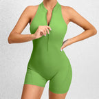 Zippered Bodysuit Shorts