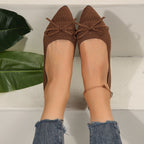 Pletene mokasine s mašnom