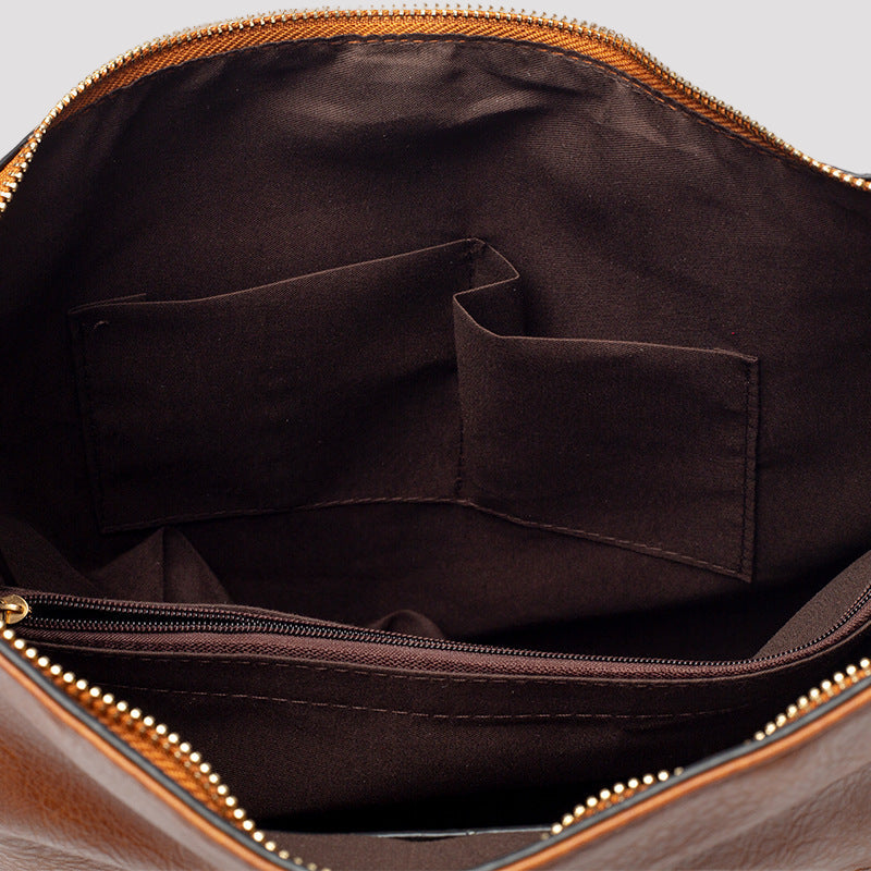 Elegantna kožna torba za rame Hobo