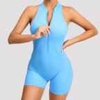 Zippered Bodysuit Shorts