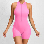 Zippered Bodysuit Shorts