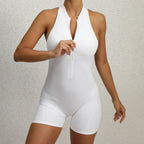 Zippered Bodysuit Shorts