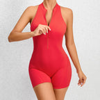 Zippered Bodysuit Shorts