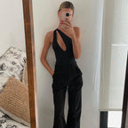 One Shoulder Thong Bodysuit