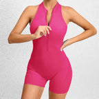 Zippered Bodysuit Shorts